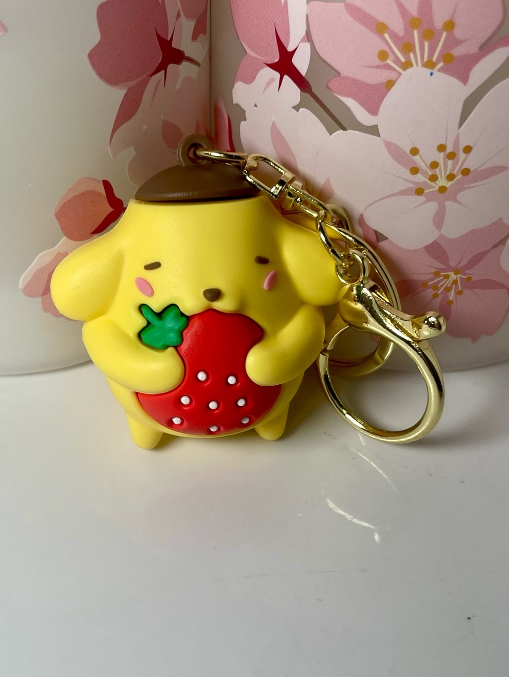 Pompompurin Kawaii Strawberry Keychain -